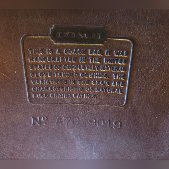 Vintage COACH Mahogany Maggie Duffle 9019 ☆ Made In 1997 ☆ - Picture 9 of 9